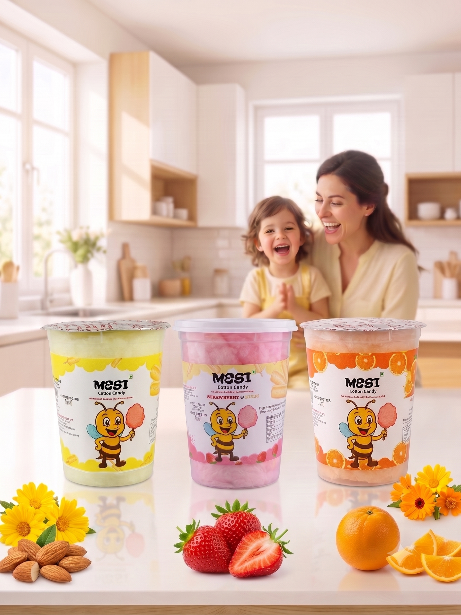 Mesi Trio Cotton Candy Pack – 3 Tubs of Sweet Nostalgia