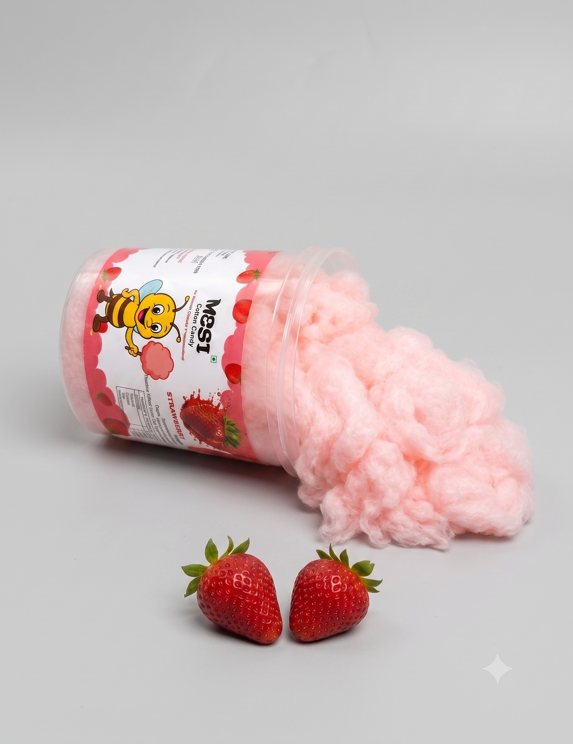 Mesi Fluffy Strawberry Cotton Candy – 6 Pack (Melt-in-Your-Mouth Sweetness)