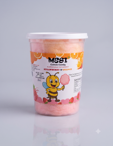 Mesi Double Flavour Cotton Candy Strawberry With Orange- 6 Pieces