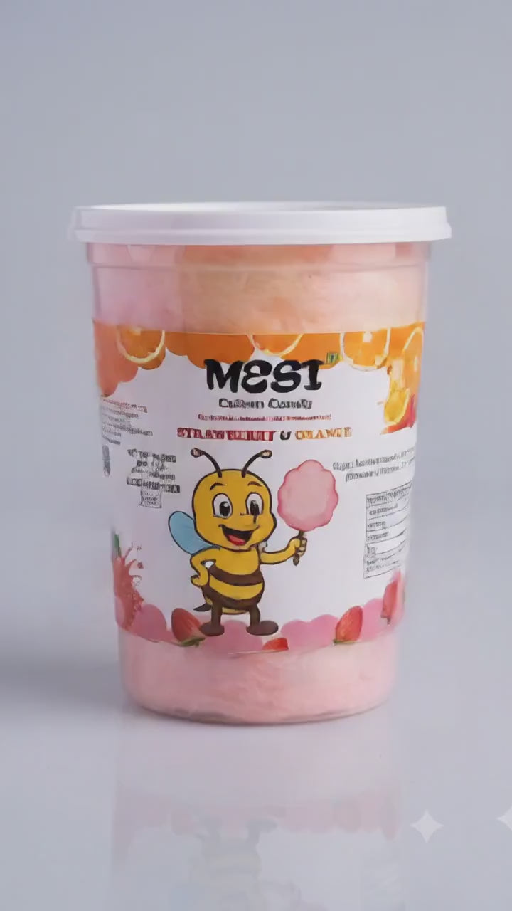 Mesi Double Flavour Cotton Candy Strawberry With Orange- 6 Pieces