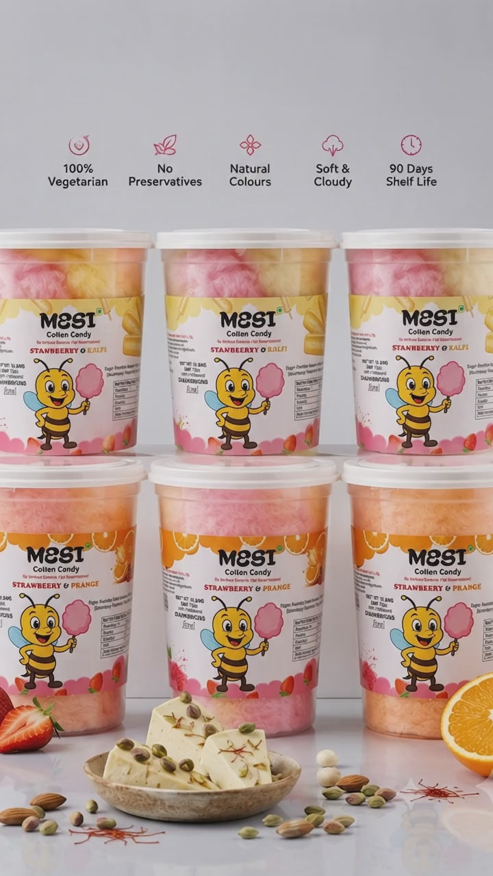 Mesi Double Flavour Cotton Candy Strawberry With Kulfi - 6 Pieces